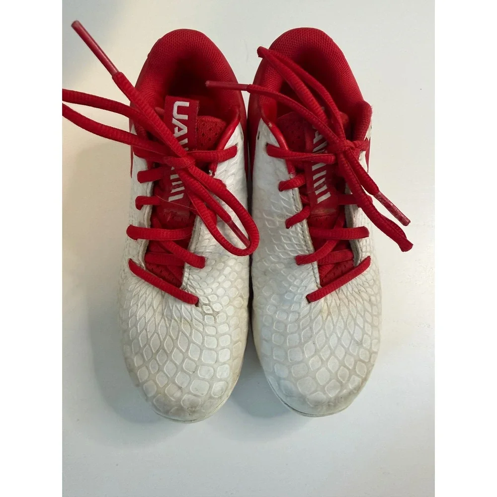 Under Armour Leadoff RM Youth Baseball Cleats Red White 3026607-100 Size 13K